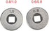 2Pcs 0.8/1.0mm Roll Wheels Knurled Groove Wire Feed Drive Rollers 25mm0.8mm 1.0mm Knurl K Groove for Steel Aluminum Flux Cord Wire Soldering Supply
