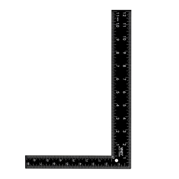 VINCA SCLS-1208BK Carpenter Framing L Shape Square, 8 inch x 12 inch, Steel Black Finished