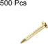 uxcell Small Tiny Hardware Nails Iron 1X10mm(DxL) for DIY Decorative Wooden Boxes Accessories Gold Tone 500pcs