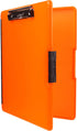 Dexas Slimcase 2 Plastic Clipboard with Storage, Neon Orange, A4 Holder for Office Supplies and Nursing