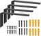 Alise Floating Shelf Brackets Heavy Duty L-Shaped Wall Brackets - Black Angle