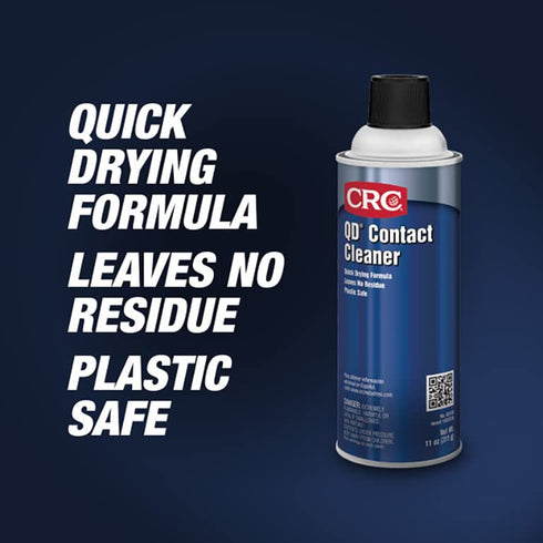 CRC QD Contact Cleaner, 11 Wt Oz, Industrial Strength, Quick Drying, No Residue Electronics Cleaner