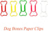 BRRAAVEES 25 Pcs Colorful Cute Dog Bone Shape Paper Clips for Bookmarking Files, Office, School Notebook