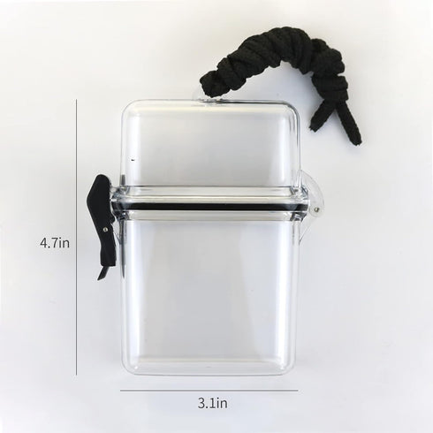 Sport Waterproof ID Card Badge Holder, Floating Heavy Duty Durable Locker Dry Box (Clear, Gray, Blue 3Pcs)