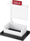 Real Estate Business Card Holder, Display Sold Sign for Realtor Business, Desktop Card Storage for Office Reception