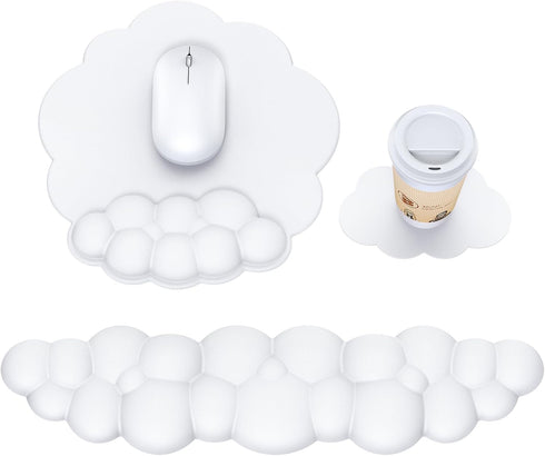 MOKURU Cloud Mouse Pad with Wrist Rest, Cloud Keyboard Wrist Rest, Mouse
