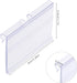 Meetory 50 PCS Clear Plastic Label Holders for Wire Shelf, Clip On Labels for Storage Bins and Merchandise Display