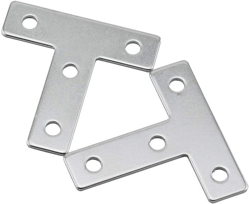 Aluminum Profile Connector Bracket Set, 2Pcs T Shape Connector, 8Pcs M5 T-Slot Nuts, for 6mm Slot 2020 Series