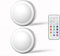 SFMSMOks Ratterv Oneratedl FD Puck liahts with Wireless Remote,13 Color RGB -for
