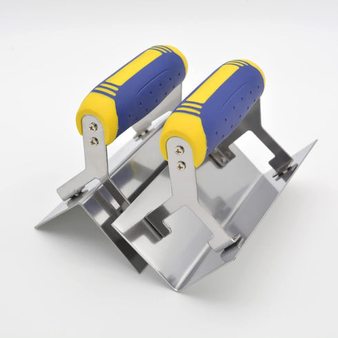Drywall Corner Tool, 6" X 2.5" External Corner Trowel, Professional Stainless Steel Sheetrock Tool with Comfort Grip