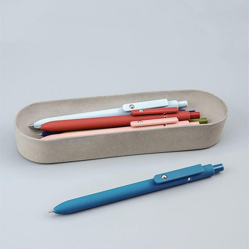 Smooth Writing Aesthetic Pens, Retractable Quick Dry Gel Ink 0.5mm Black Ink Pens for Office School 5pcs Vintage