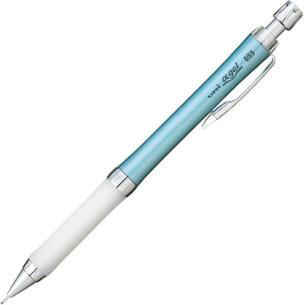 Uni Slim Mechanical Pencil with White Alpha Gel Grip, 0.5mm, Turquoise (M5807GG1P.71)