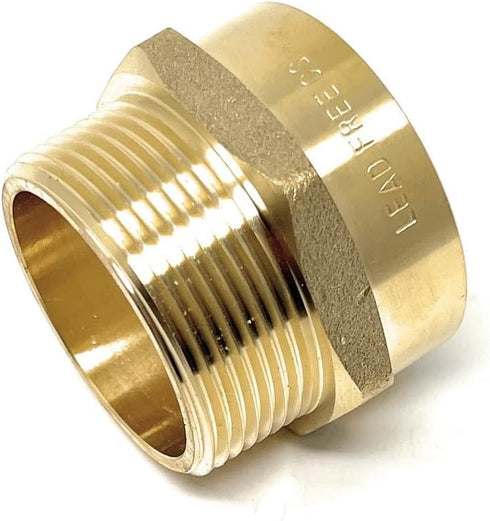 G Thread Female to NPT Thread Male Pipe Fitting Adapter, Lead-Free Adapter (1 1/2 inch)
