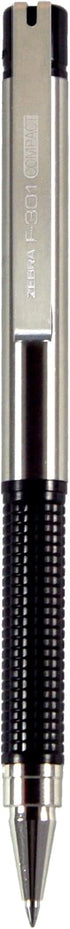 Zebra Pen F-301 Compact Retractable Ballpoint Pen, Stainless Steel Barrel, Fine Point, 0.7mm, 2-Pack