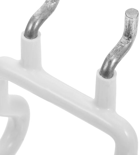 2pcs Double Utility White Pegboard Wall Hooks for Tool Storage