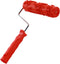 Auniwaig Embossing Rubber Paint Roller Brush - Red 12.59 Inch for Household Wall Painting, DIY Art Tools