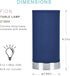 Lampwell FION Small Table Lamp for Living Room, Modern Night Table Lamp, 3.94 H8.27IN, Dark Blue (Bulb Excluded)