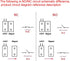 uxcell Rolling Door Contact Magnetic Reed Switch Alarm with 3 Wires for N.O./N.C. Applications OC-55