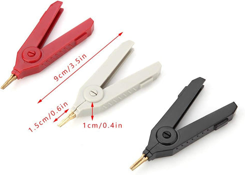 Clips, P2004 3Pcs Copper Gold Plated Kelvin Test Clip, 20A