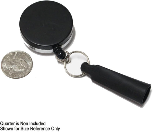 Specialist ID 2 Pack Heavy Duty Retractable Pull Pen Holder, Ideal for Markers & Carpenter Pencils, Nylon Cable & Metal