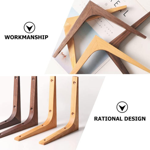 Scicalife Right Angle Wooden Shelf Support Bracket - Wall Mounted