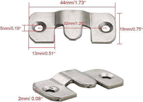 Luomorgo 10 Pack Z-Clips Flush Mount Bracket Heavy Duty Picture Hangers for Hanging Large Picture Displays