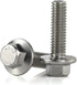 M6-1.0 x 50mm Flanged Hex Head Bolts, Stainless Steel 18-8, Plain Finish, 20 PCS