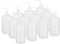 PATIKIL 1000ml Wash Bottle, 12pcs Plastic Squeeze Bottle, Narrow Mouth Watering Tools for Green Soap Cleaning, Clear