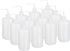 PATIKIL 1000ml Wash Bottle, 12pcs Plastic Squeeze Bottle, Narrow Mouth Watering Tools for Green Soap Cleaning, Clear