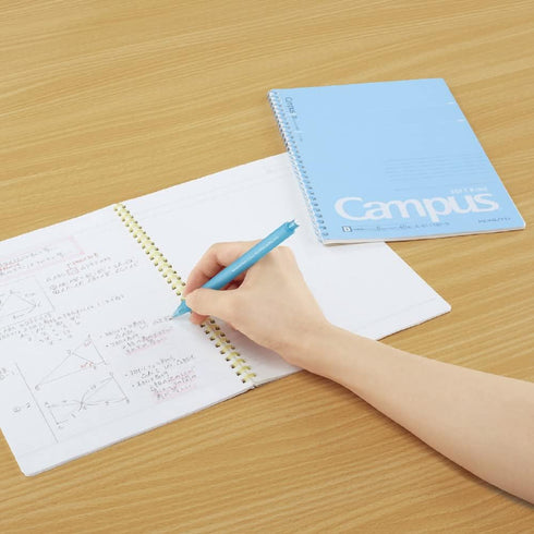 KOKUYO Campus Soft Ring Notebook, Semi-B5, 6mm Dot Ruled, 40 Sheets, Blue, Japan Import