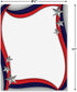 Spangled Stars Patriotic Letter Papers, Set of 25 American Flag Stationery, 8 1/2" x 11"