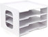 SONGWAY Scrapbook Paper Organizer, 12x12-4 Tier File Organizer for Desk, Stackable Paper Trays for Home Office