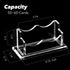 PARTSPOWER 4 Packs Acrylic Business Card Holders, Horizontal Clear Name Card Display Stand, Desk Accessory Organizer