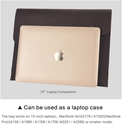Envelope A4 Documents Folder Case, Business & Conference File Pu Leather Clutch Bag for Women and Men