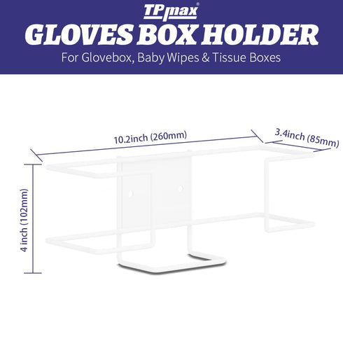 L Size Gloves Box Holder, Wire Rack Dispenser for Gloves, Tissues, Paper Towels, Medium