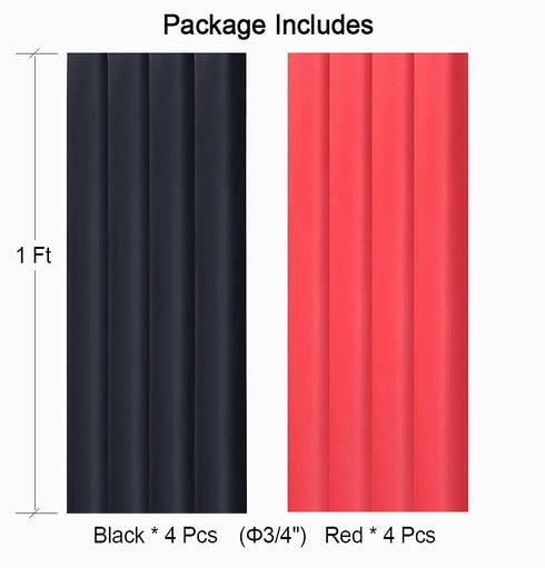 8 FT Diameter 3/4 Inch Heat Shrink Tubing, 3:1 Dual Wall Adhesive Lined Marine Grade Electrical Cable Insulation Wrap