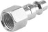 Milton Industries S-728 1/4" FNPT M Style Plug, Steel - 2 Count Pack of 1