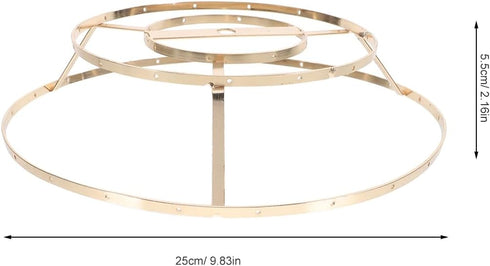 Wire Lamp Shade Rings Drum Lamp Shade Strong Frame Lampshade Bracket Kit with US Style Spider Fitter for DIY Table