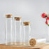 10 PCS Transparent Glass Test Tubes with Cork Stoppers, 60ML Containers for Powder Candy Storage
