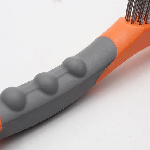 Set, 10" 2Pcs MAXMAN Wire Brush Heavy Duty Stainless Steel and Carbon Steel Wire Brushes for Cleaning Rust, Grill