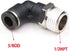 CEKER 3/8 in to 1/2 NPT Elbow Push Connect Fittings - 90 Degree Airline Fittings, 2 Packs
