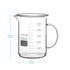 stonylab Glass Beaker with Handle, Borosilicate Glass Graduated Low Form Griffin Beaker with Handle and Pouring Spout, 500 ml