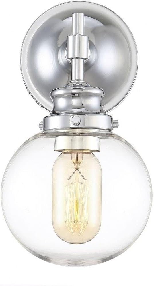 Meridian M90024CH 1 Light Wall Sconce in Industrial Style-10 Inches Tall and 5.13