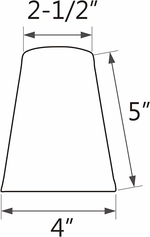Aspen Creative 32661-2B, 2 1/2" 4" 5" Set 2 Empire Clip-On Chandelier Lamp Shade, Off-White, Top x Bottom x Slant