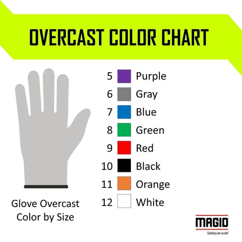 MAGID Heat-Resistant Work Gloves, Size 8/M, ANSI Cut Level A5, Silicone Coated for Glass Handling