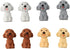 dohobby 24 Pieces Animal Pencil Erasers - 3D Cute Dog Cap Toppers for Party Favors