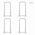 4 Sets 304 Stainless Steel Square U-Bolts, 1.57" Inner Width, 3.94" Length with Nuts