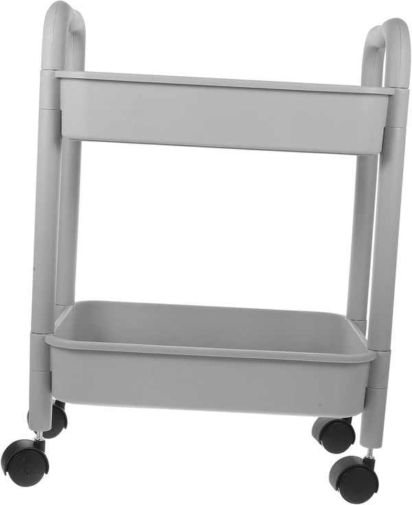 Luxshiny Mobile Storage Rack Rolling Cart Multi-Tier Utility Cart Wheels for Bathroom
