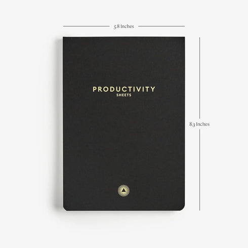 Intelligent Change 3-Month Productivity Planner Sheets and Tools for Time-Management, A5 Undated Sheets, Black
