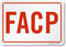 SmartSign S-9296-AL-10 "FACP" Sign | 7" x 10" Aluminum Red on White